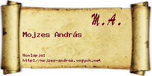 Mojzes András névjegykártya