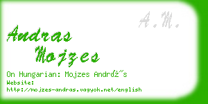 andras mojzes business card
